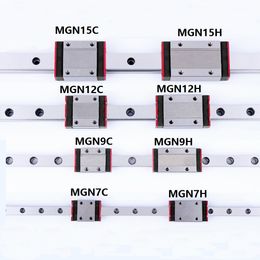 1PCS Linear rail guide Mini MGN7 MGN9 MGN12 MGN15 Block MR7 MR9 MR12 MR15 + Long Type or Standard Carriage 3d printer part