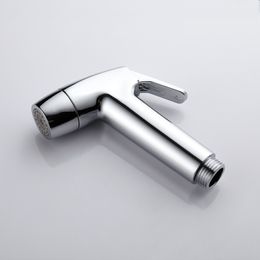 Chrome Silver Sprayer Hand Hold Shattaf Bidet Shower Tap Faucet with Spout 1.5m Hose Bracket for Garden Toilet Washroom