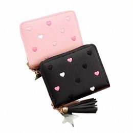 2023 Women Small Wallet Ladies Mini Tassel Wallet Cute Girl Short Zipper Lovely Pu Leather Coin Purse Female Hand Wallet Cartera l5hO#