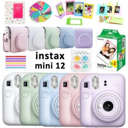 Camera Fujifilm Instax Mini 12 Camera Pink /Blue /Mint /White /Purple Colour + 20 Sheets Instax Mini Film+ Album +Case Bag+ 10 in 1 Kits