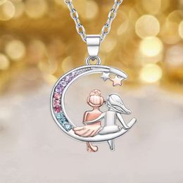 Best Friend Gift Pendant Accessories Girls Creative Fashion Diamond Necklace for Women