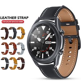 22 20 mm Leather strap For Samsung galaxy watch 3 41mm 45mm Active2 Gear S3 Strap Bracelet For Huawei Watch 3/GT 2 Pro Watchband