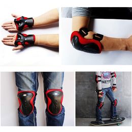 6pcs Unisex Skating Protective Knee Elbow Gear Sets Cycling Skateboard Motorcycling Field Wrist Pads Knee Protective Devices