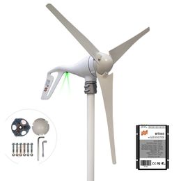 Ship From Spain 400W 12V 24V Wind Tubine Generator Horizontal Axis Mini Electric Windmill With LED Light Free 600W Controller