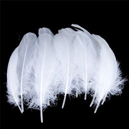 Genuine Nature Black Goose Feathers for crafts plumes 5-7inch/13-18cm DIY Jewellery Making Clothing Accessories Wedding decoration