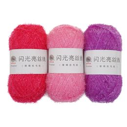 100g/Ball Luxury Acrylic Yarn Hand Knitting Glass Silk Yarn Thread for Clothing Handmade Hat Bag Scarf