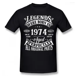 Men's T Shirts 50th Birthday Vintage Legends In 1974 50 Years Old Shirt Streetwear Short Sleeve Gifts Summer Style T-shirt Mens
