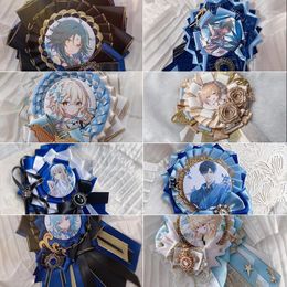 Jewellery Pouches Blue Ita Bag Pins Anime Badge Holder Handmade Silk Metal Decoration Badges Women Accessories