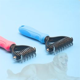 Dog Cat Hair Removal Comb Pet Kitten Grooming Tool Puppy Hair Shedding Trimmer Combs Pet Fur Trimming Dematting Deshedding Brush