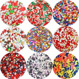 Mixed Series Polymer Clay Sprinkles Christmas Clay Slices Colorfully Bulk Slice for DIY Crafts Slime Hairpin Toy Accessories