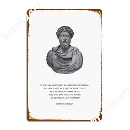Marcus Aurelius Quote Poster Print Stoicism Metal Sign Plaques Club Bar Printing Cinema Living Room Tin Sign Poster