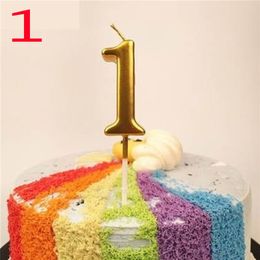 0-9 Years Birthday Candle New Girls Kids Birthday Numbers Candle Party Smoke-free Cake Candles for for Cake Party Supplies