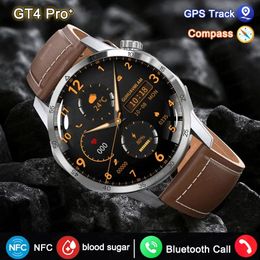 GT4 Pro GPS Smart Watch Men AMOLED HD Screen Bluetooth Call NFC IP68 Waterproof Watches Blood Sugar Smartwatch Woman For Huawei