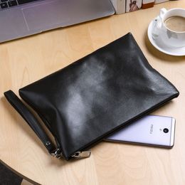 Evening Bags Hand bag Men Fashion Genuine Leather Clutch Large Capacity Sheepskin Soft Leather Man Envelope Bag Business Male Clut2557