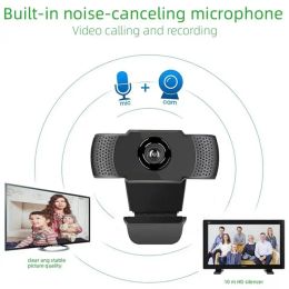 Webcams New 1080P Webcam HD Camera With Builtin HD Microphone 1920 X 1080p USB Video Web Cam For Computer PC Laptop Video Conferencing