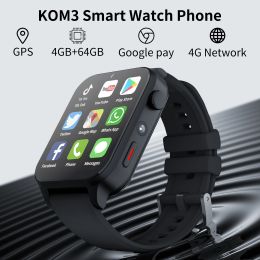 Watches KOM3 4G Smart Watch Phone 4GB 64GB Android LTE GPS 1.99" HD Camera Google Play Store SIM Card Ultra Fitness Sports Men Women