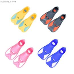 Diving Accessories 1 pair of children learning to swim childrens water fins flip over childrens soft diving fins swimming pool beach swimming accessories Y240410