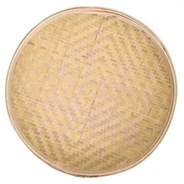 Plates Drying Net Trays Serving Round Bamboo Basket The Woven Pastry Plate Weaving Container