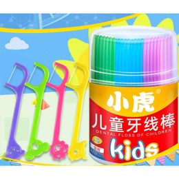 2024 52pcs/box High-thin Floss Stick Children's Cartoon Plastic Toothpicks Family Pack Flossing Details Cleaning Teeth1. Dental care for kids