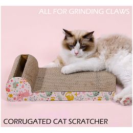Bones/Wavy/Straight/Arch/S/Slider shapes Cat Scratching Corrugated paper Board Cat Scratcher Cardboard Claw Grinder Pet Products