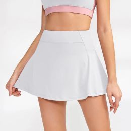 Skirts Pleated Tennis Yoga Skirt Gym Clothes Women Running Fiess Golf Pants Shorts Sports Back Waist Pocket Zipper