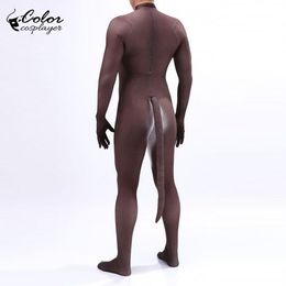 Color Cosplayer Bodysuit Halloween Carnival Snake Print Cosplay Costumes Man Zentai Fantasia Sexy with Tail for Adult Party Suit