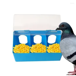 Other Bird Supplies Pigeon Water Feeder Adjustable Pet Bowls & Feeders Food Feeding Hanging Box Feed Hangings With Three Holes