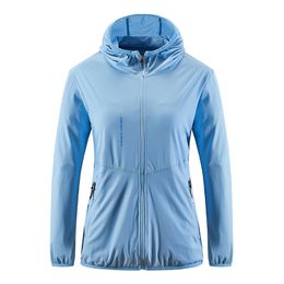 Ice Silk Hooded Sunscreen Clothing Fishing Clothes Men Women Summer Outdoor Breathable Thin Quick Dry Skin Clothing Jacket