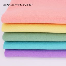 CMCYILING 5Pcs/Lot Patchwork Soft Felt Fabric For Needlework DIY Sewing Dolls Crafts/Handmade Material/Polyester Cloth 45cmx55cm
