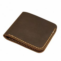 fi Genuine Leather Men's Wallet Retro Handmade Wallet for Men Durable Real Leather Purse for Men Coin Purse Wallet q5zt#