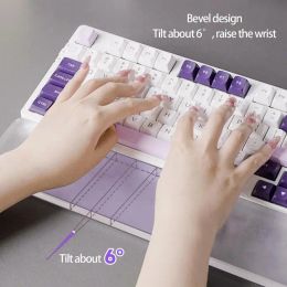 Keyboards Clear Acrylic Wrist Rest for Computer Keyboard Ergonomic Wrist Rest for Keyboard Mechanical Keyboard Wood Computer Wrist Rest