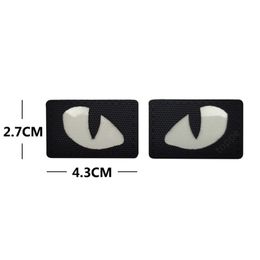 Cat Eyes Tactical IR Patches Eagle Eye Military Combat Glow In Dark Badge Patch For Tactical Helmet Bag Jacket Uniform