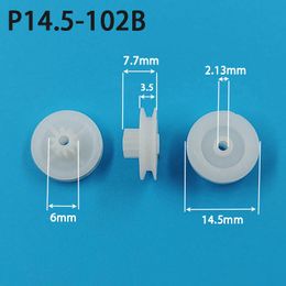 102B Pulley Modulus 0.5M Diameter 14.4mm Pulley + 10 Tooth Plastic Gear Pulley Roller Toy Accessories P14.5-102B