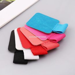 3pcs Square Self-adhesive Leather Pen Clip Pencil Elastic Loop For Notebooks Journals Clipboards Pens Holder