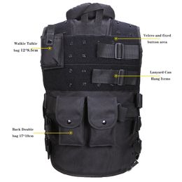 Tactical Molle Airsoft Hunting Vest Body Armor Combat Assault Plate Carrier Swat Military Modular Security Men's Field Jacket