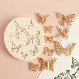 XiaoXiang Butterfly Fondant Silicone Mould Sugarcraft Wedding Cake Decorating Tools Resin Chocolate Moulds Mould For Baking