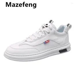 Casual Shoes Men's White Sneakers Women's Fashion Vulcanize Size 36-44 High Quality Hip Hop Platform Lace-up Running