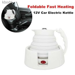 Electric Kettles 12V/24V 450Ml portable travel folding camping electric kettle car heating cup coffee/tea/milk can YQ240410