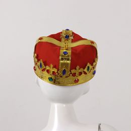 King Crown Hat Emperor Prince Caps Decor Cosplay Props Children Show Masquerade Birthday Dance Party Stage Performance Supplies