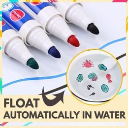 4 Colors Magical Water Painting Whiteboard Pen PVC Non-toxic Erasable Color Marker Pen Water-Based Dry Erase Blackboard Pen