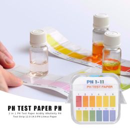 2 in 1 Acidity Alkalinity PH Test Strip 1-11 12.0-14.0 PH Litmus Paper Water Soilsting Kit Cosmetics Soil Acidity Test Strips