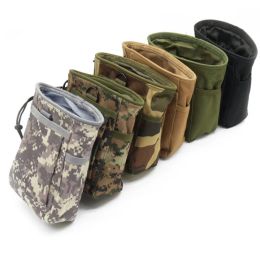 Outdoor Airsoft Molle Hunting Rifle Pouch Ammo Gun Tactical Magazine Pouch Camo Dump Drop Reloader Paintball Pouch Bag Equipment