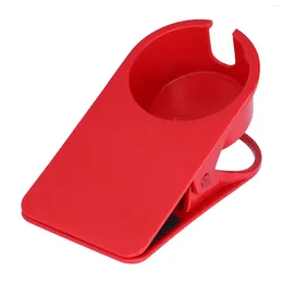 Tea Trays Drinking Cup Holder Stand Clamp Large Plastic Desk Side Clip For Computer Game Table