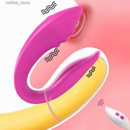 Other Health Beauty Items Wireless Remote Control Dildo Vibrator Female Dual Motors U Shape Clitoris Stimulator Wearable Adult Toys for Women Couples Adults L410
