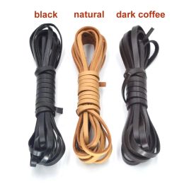 2Yards Genuine Cowhide Cow Leather Cord Strip Flat Rope DIY Leather Craft Jewellery Bag Leathercraft Jewellery accessories