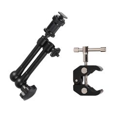 11in Articulated Camera Magic Arm, Adjustable Super Clamp,Fit for Canon/Nikon/Sony Speedlight/Monitor/Flash Bracket/Photo Studio