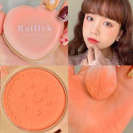 Peach Milk Tea Monochrome Blush Professional Contour Shadow Waterproof Sweat-proof Lasting Face Rouge Powder Face Natural Makeup