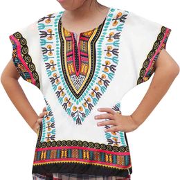 Unisex Boys Girls Toddler African Traditional Style Short Sleeve T Shirt For Kids Ankara Girls Athletic Top Tops for Jr Girls