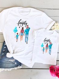 Family Matching Outfits Women Love Kid Child Summer Mom Mama Mother 90s Watercolour Sweet Tshirt Tee T-shirt Clothes Clothing