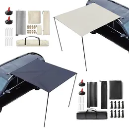 Tents And Shelters Car Awning Roof Rack Sun Shade UV50 Weatherproof PU3000mm Side For Camping Overlanding Hardware Included